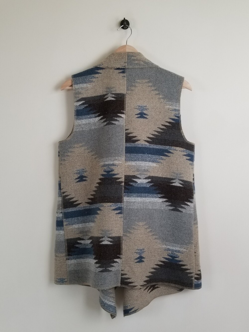 Tribal Jeans Wool Blend Southwestern Vest Cardigan Medium - Picture 4 of 6